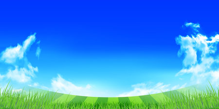 Sky summer landscape backgroundのイラスト素材