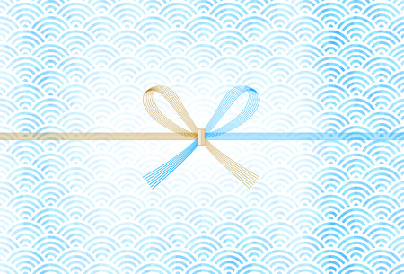 Noshi sea wave backgroundのイラスト素材