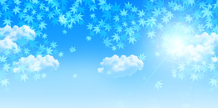 Maple summer landscape backgroundのイラスト素材