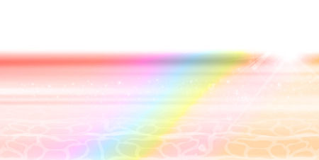 Sea rainbow landscape backgroundのイラスト素材