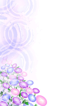 Morning glory summer summer greeting backgroundのイラスト素材