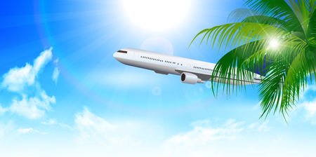 Sea plane summer backgroundのイラスト素材