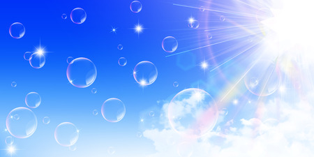 Sky sun landscape backgroundのイラスト素材