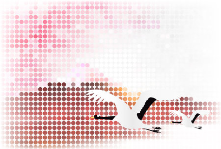 Rooster Fuji New Year's card backgroundのイラスト素材