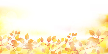 Autumn leaves autumn landscape backgroundのイラスト素材