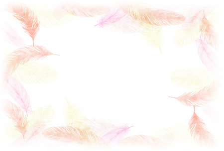 Rooster feathers New Year's card backgroundのイラスト素材