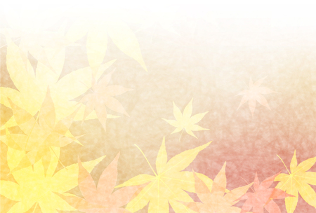 Autumn leaves autumn Japanese paper backgroundのイラスト素材