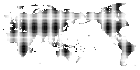 World map square iconのイラスト素材