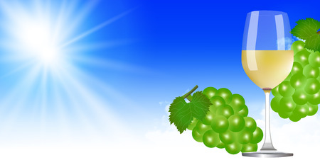 Grape wine autumn backgroundのイラスト素材