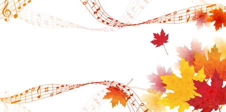 Autumn leaves autumn landscape backgroundのイラスト素材