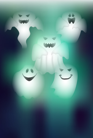 Halloween Haunted night backgroundのイラスト素材