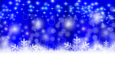 Christmas snow landscape backgroundのイラスト素材