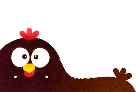 Rooster chicken greeting card backgroundのイラスト素材