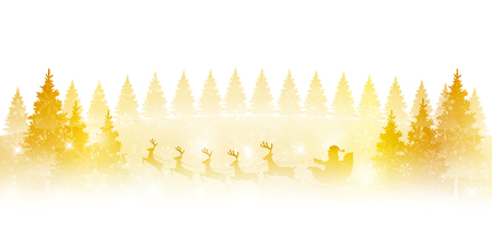 Christmas snow Santa backgroundのイラスト素材