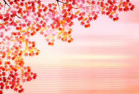 Autumn leaves autumn landscape backgroundのイラスト素材