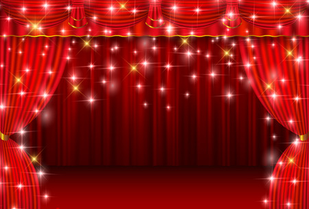 Curtain stage curtain backgroundのイラスト素材