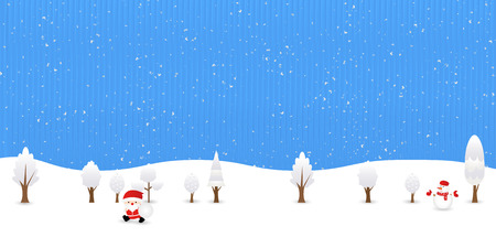 Christmas snow Santa backgroundのイラスト素材