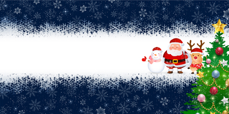 Christmas snow Santa backgroundのイラスト素材
