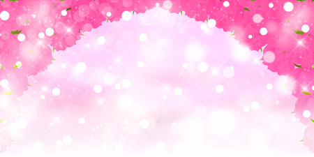 Valentine Roses Pink Backgroundのイラスト素材