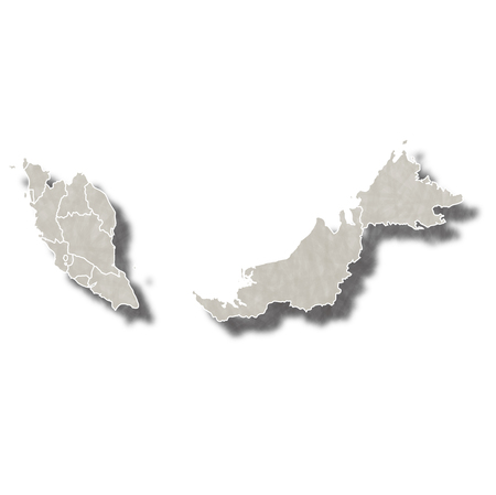 Malaysia map city iconのイラスト素材