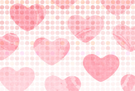 Valentine's Heart Japanese paper backgroundのイラスト素材