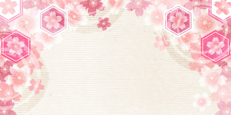 Cherry spring flower backgroundのイラスト素材