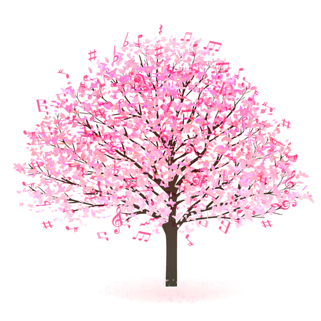 Cherry spring flower iconのイラスト素材