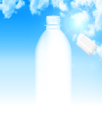 PET bottle sky scenery backgroundのイラスト素材