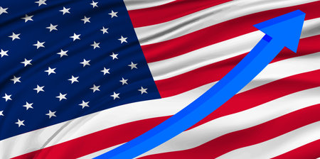 America Flag graph background