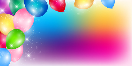 Balloon colorful sky backgroundのイラスト素材