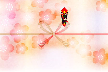 Plum blossoms Spring cover paperのイラスト素材