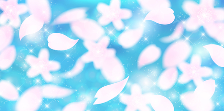Cherry spring flower backgroundのイラスト素材