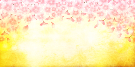 Cherry spring flower backgroundのイラスト素材