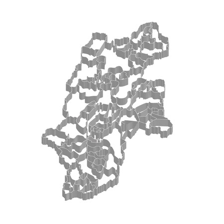 Nagano prefectureMap frame iconのイラスト素材