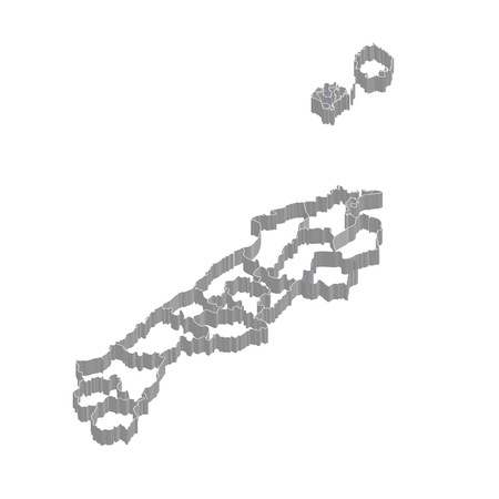 Shimane prefecture Map frame iconのイラスト素材