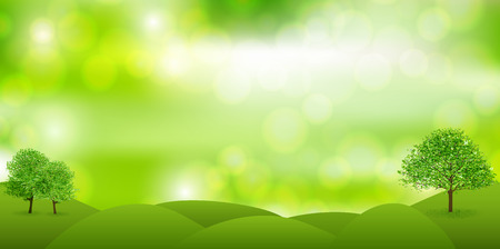 New green tree scenery backgroundのイラスト素材