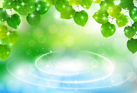 New green leaves landscapeのイラスト素材