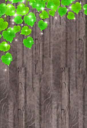 Fresh green tree wood grain backgroundのイラスト素材
