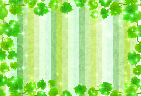 Fresh green leaf green frameのイラスト素材