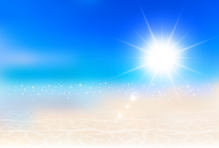 Sea landscape Summer backgroundのイラスト素材