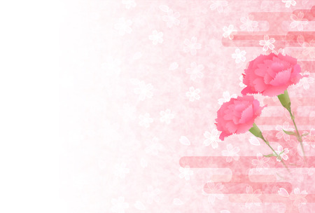 Mother's Day Carnation Spring backgroundのイラスト素材