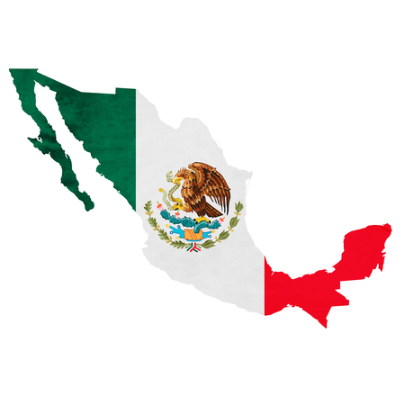 Mexico Map National flag iconのイラスト素材