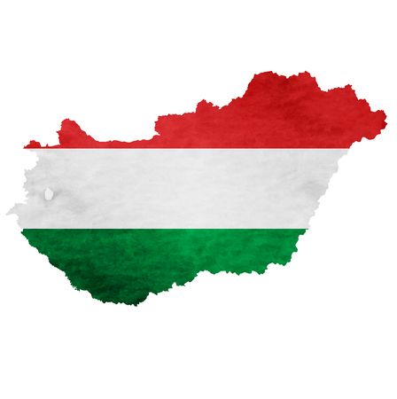 Hungary Map National flag iconのイラスト素材