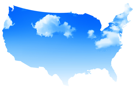 America sky map iconのイラスト素材