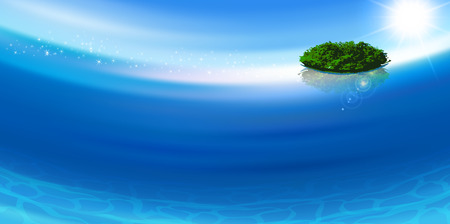 Sea landscape Summer background.のイラスト素材