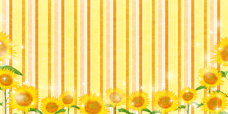 Sunflower summer flower backgroundのイラスト素材