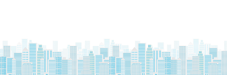 Bill town scenery backgroundのイラスト素材