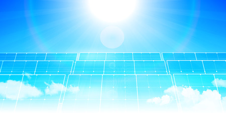 Solar sky scenery backgroundのイラスト素材