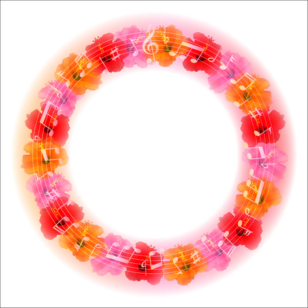 Hibiscus summer flower iconのイラスト素材