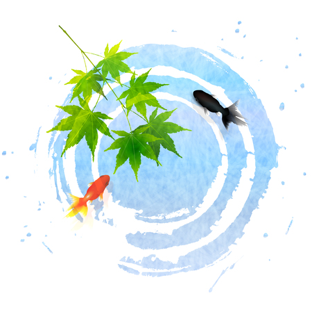 Goldfish Summer Maple iconのイラスト素材
